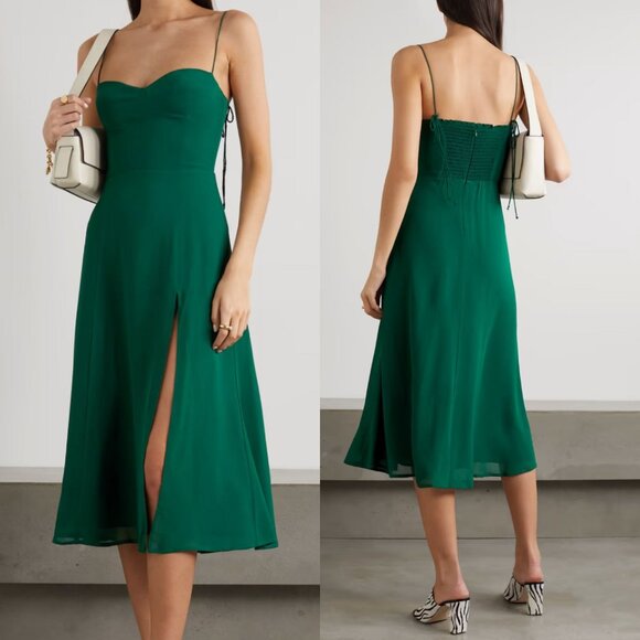 Reformation Dresses & Skirts - NWT Size 2 Reformation Juliette Dress in Emerald Green